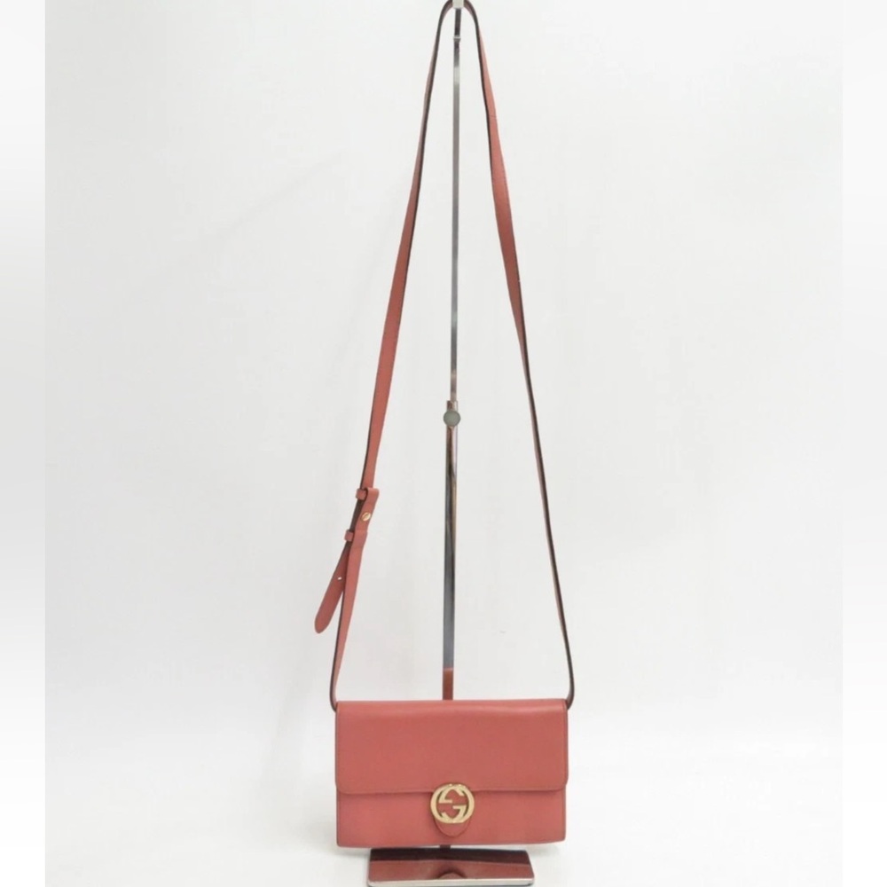 ❌SOLD❌GUCCI LOGO LEATHER WOC CROSSBODY BAG - Picture 6 of 13